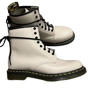 Dr. Martens Taupe white Boots NWOT